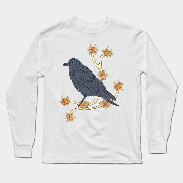 American Crow Long Sleeve T-Shirt by uveyiknur